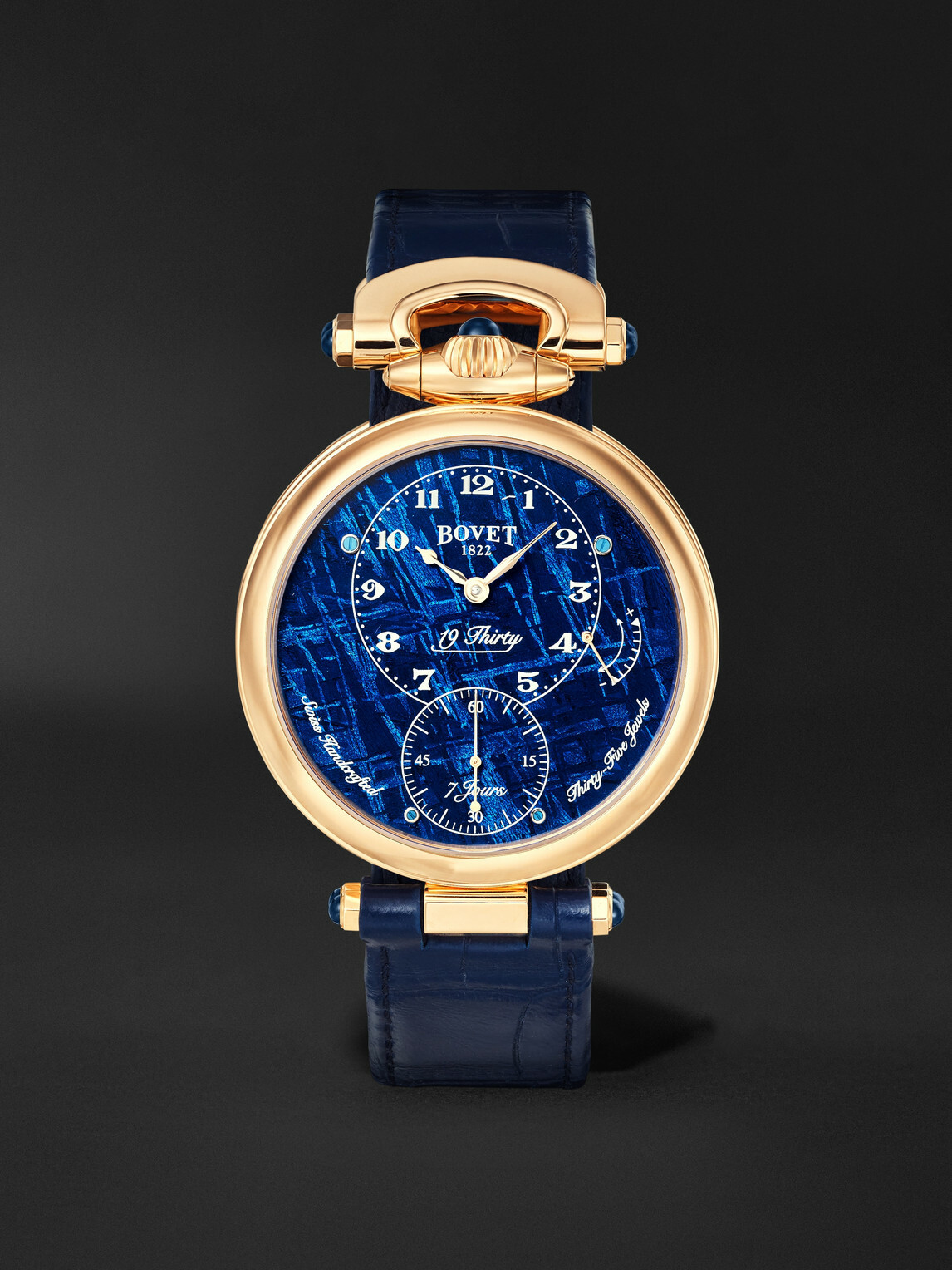 Bovet - 19Thirty Hand-Wound 42mm 18-Karat Red Gold, Meteorite and Alligator Watch, Ref. No. NTR0099