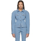 Kreist Blue Studded Round Shoulders Jacket