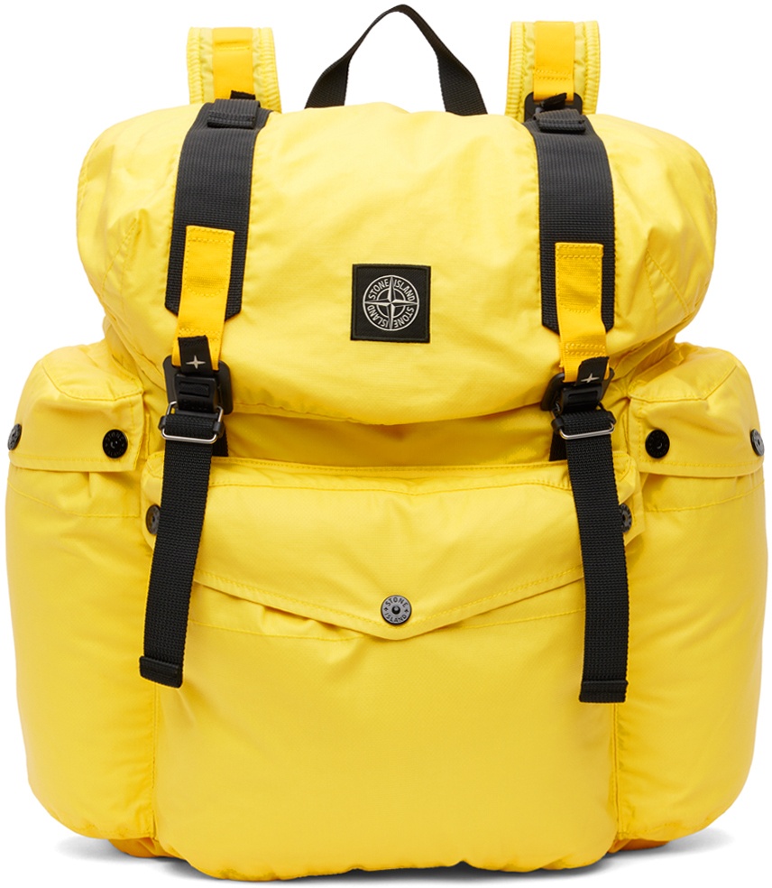 Photo: Stone Island Yellow Mussola Gommata-TC Backpack