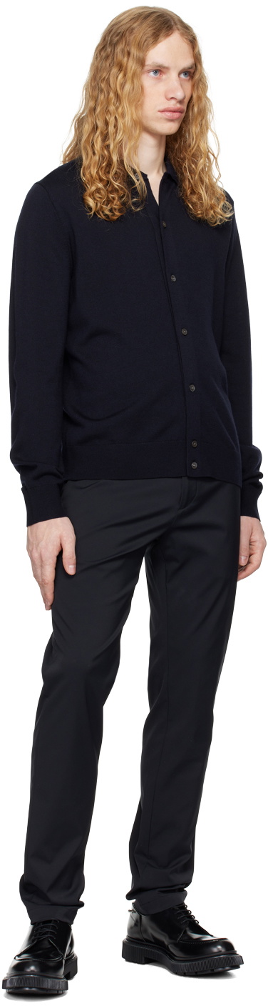 Theory Navy Collar Cardigan