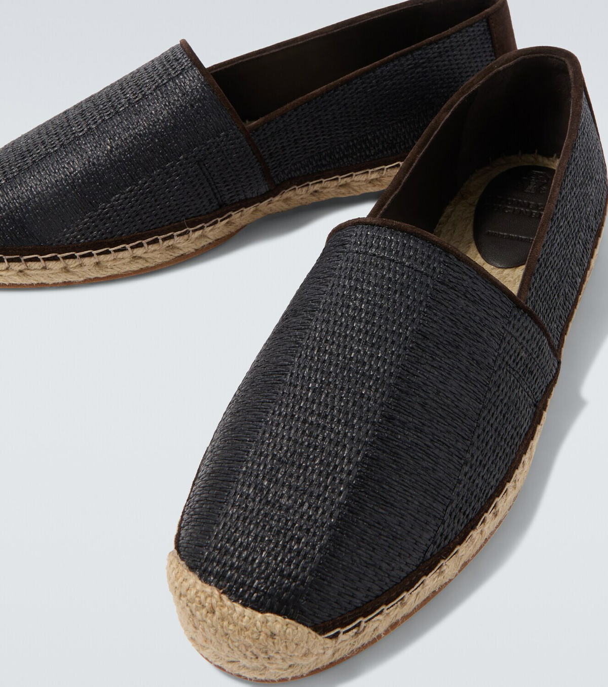 Brunello Cucinelli Suede-trimmed espadrilles