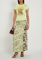 Ganni Printed Cotton T-shirt Multicoloured