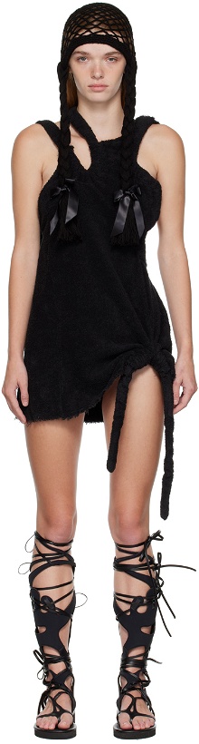 Photo: Ottolinger SSENSE Exclusive Black Twisted Towel Minidress