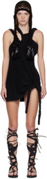 Ottolinger SSENSE Exclusive Black Twisted Towel Minidress