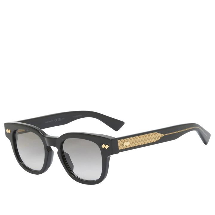 Photo: Bottega Veneta Eyewear Bottega Veneta BV1441S Sunglasses in Black/Grey 