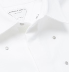 Bottega Veneta - Oversized Embellished Stretch-Cotton Oxford Shirt - White
