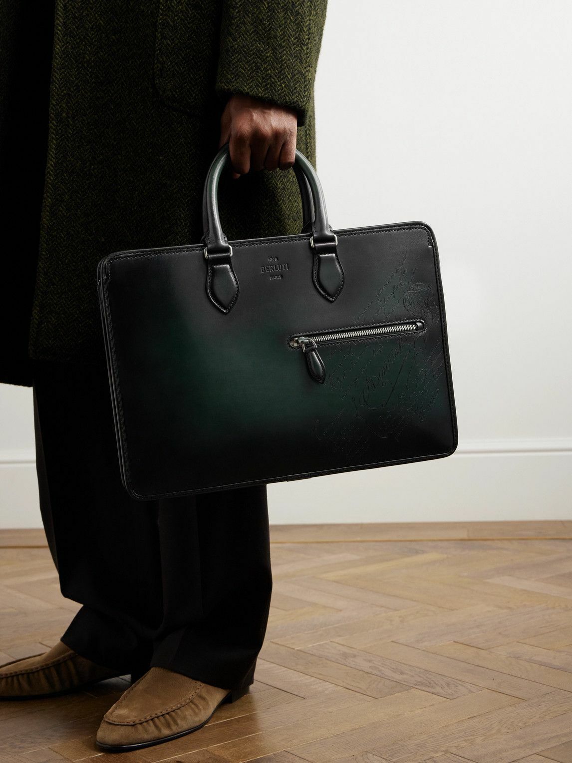 Berluti - 1 Jour Neo Scritto Venezia Leather Briefcase Berluti