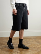 OrSlow - Super Dad's Wide-Leg Denim Shorts - Black