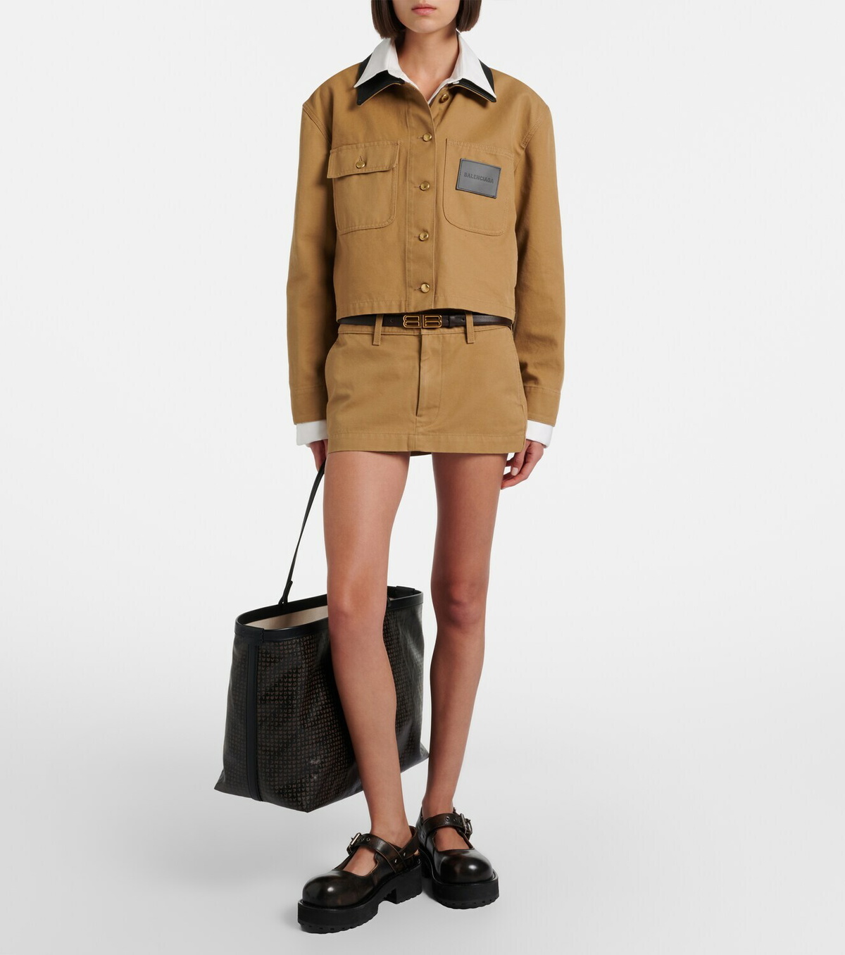 Balenciaga Venom leather Mary Jane flats