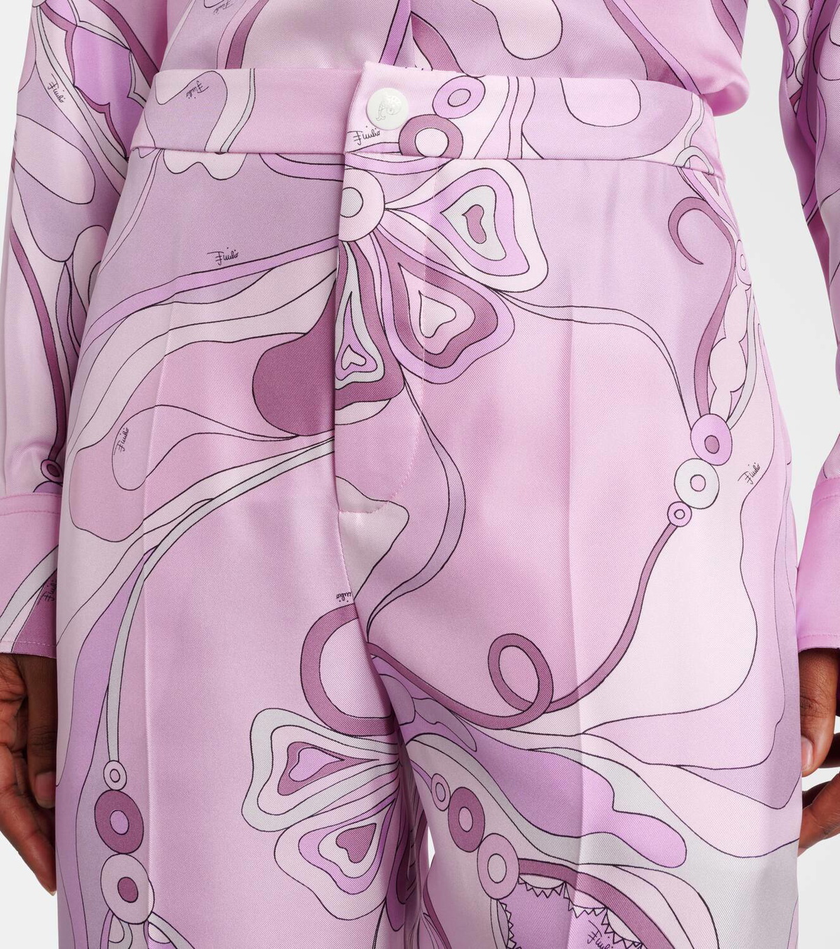 EMILIO PUCCI パンツ Pucci Printed silk twill wide-leg pants Emilio Pucci