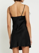 SLEEPER - Boheme Satin Mini Dress W/ Feathers