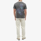 Gramicci Men's Footprints T-Shirt in Grey Pigment