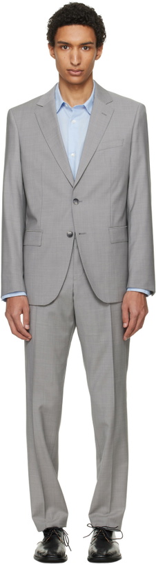 Photo: BOSS Gray Slim-Fit Virgin Wool Suit