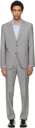 BOSS Gray Slim-Fit Virgin Wool Suit