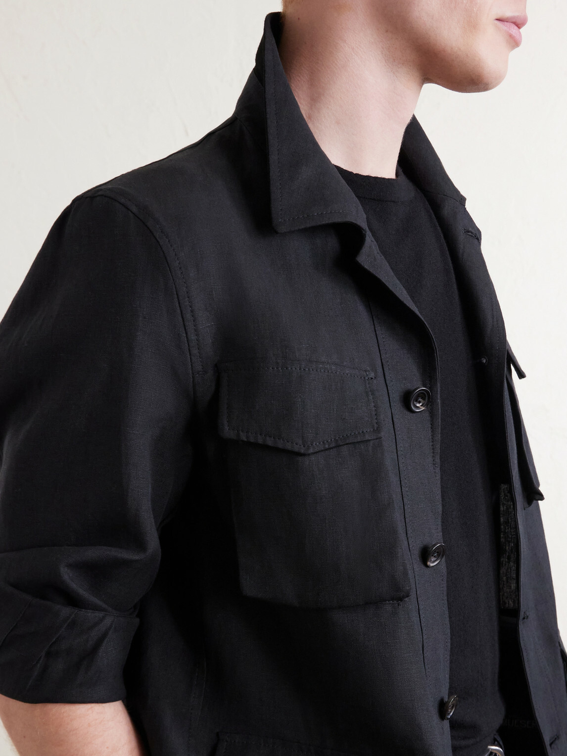 J. Mueser - Safari Linen Jacket - Black