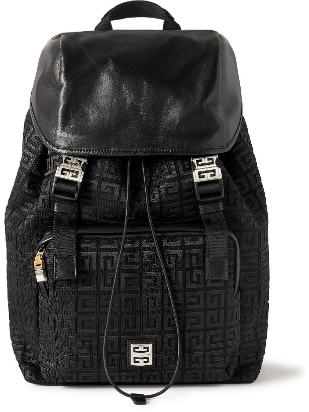 Photo: Givenchy - Logo-Embellished Leather-Trimmed Logo-Jacquard Backpack