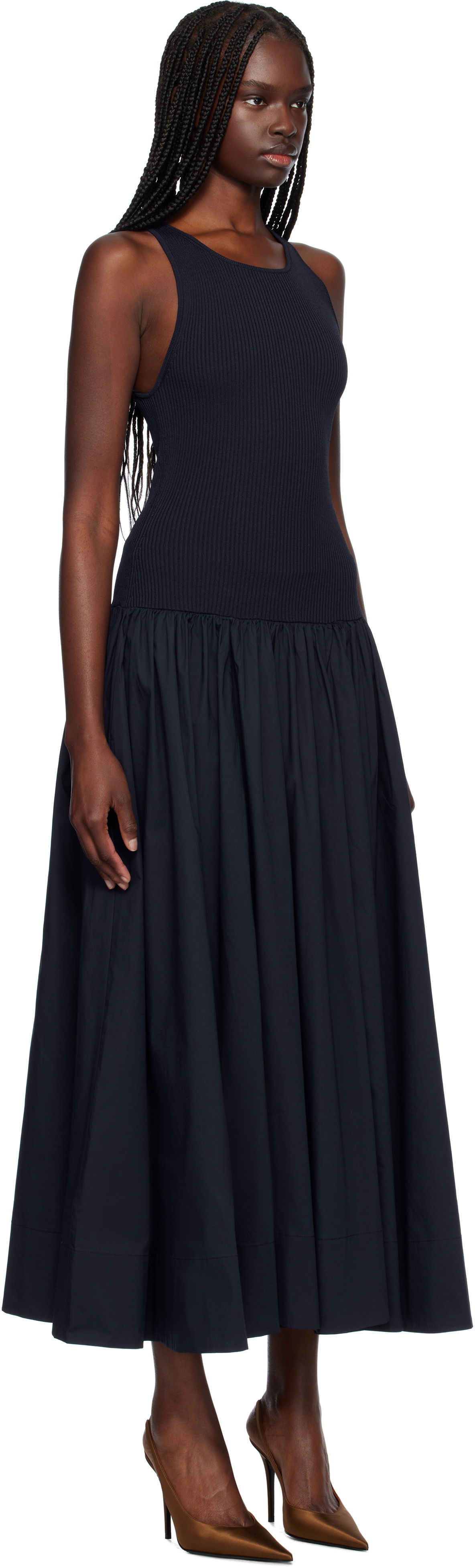 Staud Store Staud Navy Yamila Maxi Dress Staud