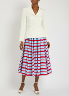 Emilia Wickstead Eglantine Striped Cotton-poplin Midi Skirt Multicoloured