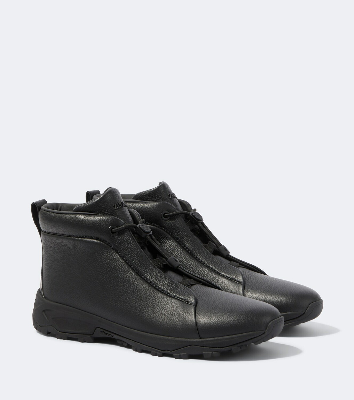 Zegna Triple Stitch leather high-top sneakers