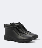 Zegna Triple Stitch leather high-top sneakers