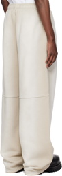 Alexander Wang Beige Allover Hotfix Mid-Rise Sweatpants