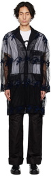 Simone Rocha Black Embroidered Coat