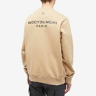 Wooyoungmi Men's Back Print Crew Neck Sweat in Beige