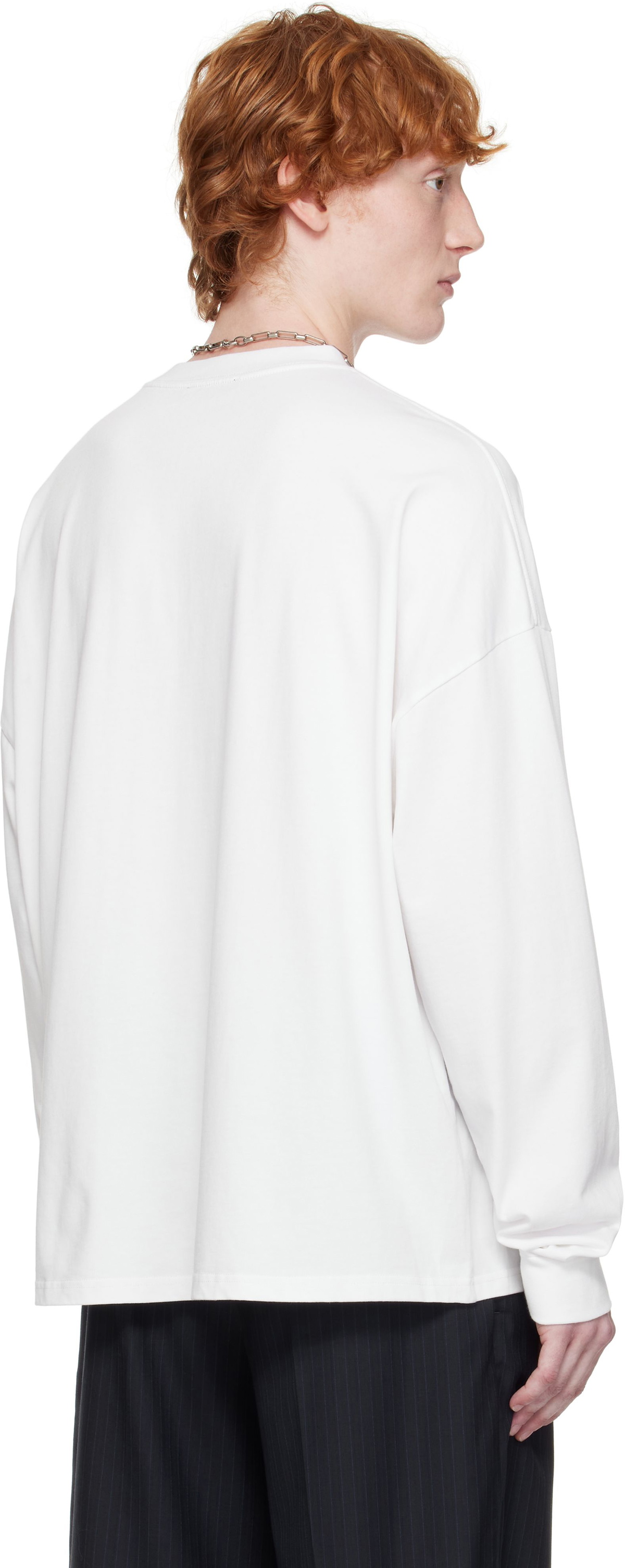 Still Kelly White Boxy Long Sleeve T-shirt