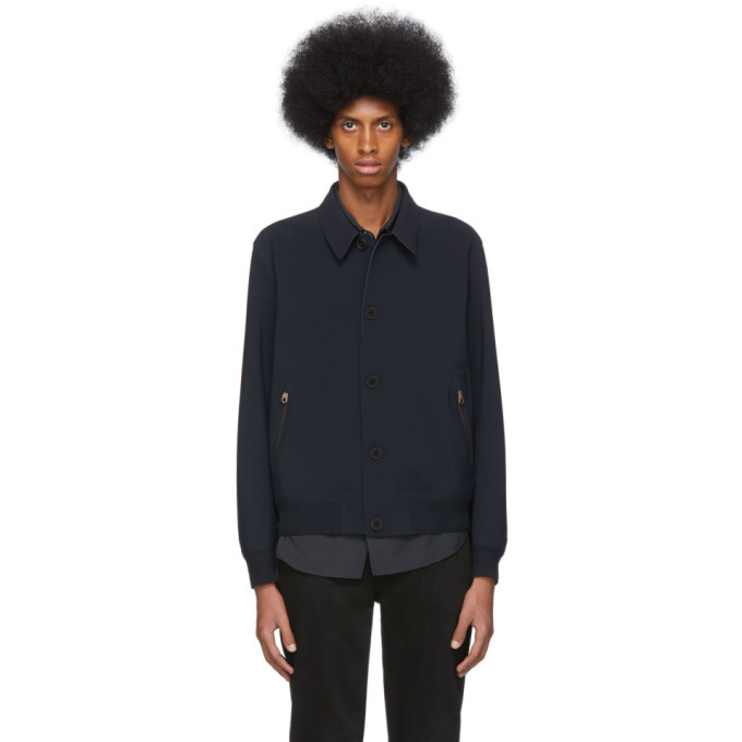 Photo: Paul Smith Navy Laser-Cut Jacket