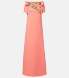 Carolina Herrera Bow-detail embellished floral gown