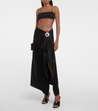 David Koma Crystal-embellished midi skirt