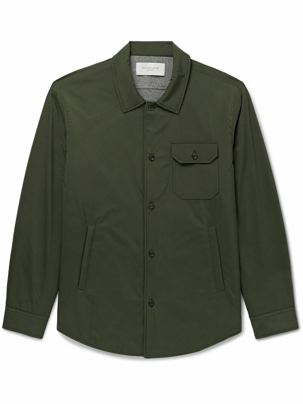 Photo: Richard James - Padded Tech-Shell Overshirt - Green
