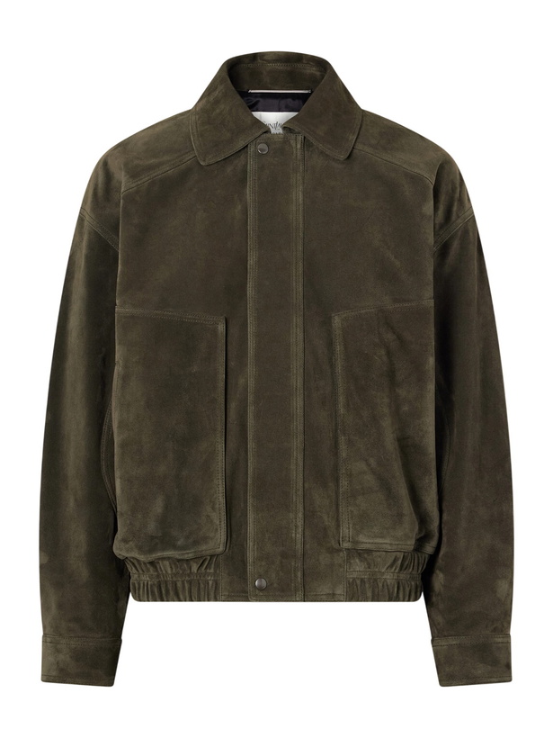 Photo: SAINT LAURENT - Suede Blouson Jacket - Green