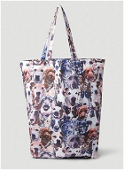 Martine Rose - Foldable Dog Print Tote Bag in White
