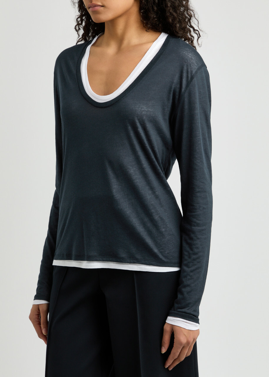 Dorothee Schumacher Layer Love Jersey top Navy
