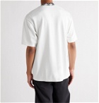 ACNE STUDIOS - Logo Jacquard-Trimmed Stretch-Jersey T-Shirt - White