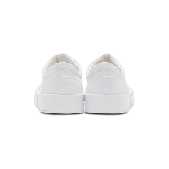 Jil Sander White Leather Classic Sneakers