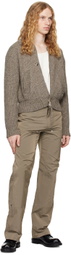 OUAT Brown Meta Zip Knit Jacket