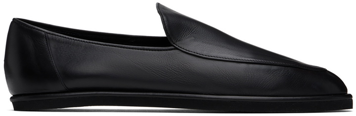 Photo: AURALEE Black Leather Slip-on Loafers