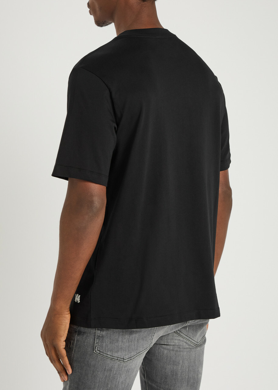 Amiri Staggered Logo Cotton T-shirt Black Amiri