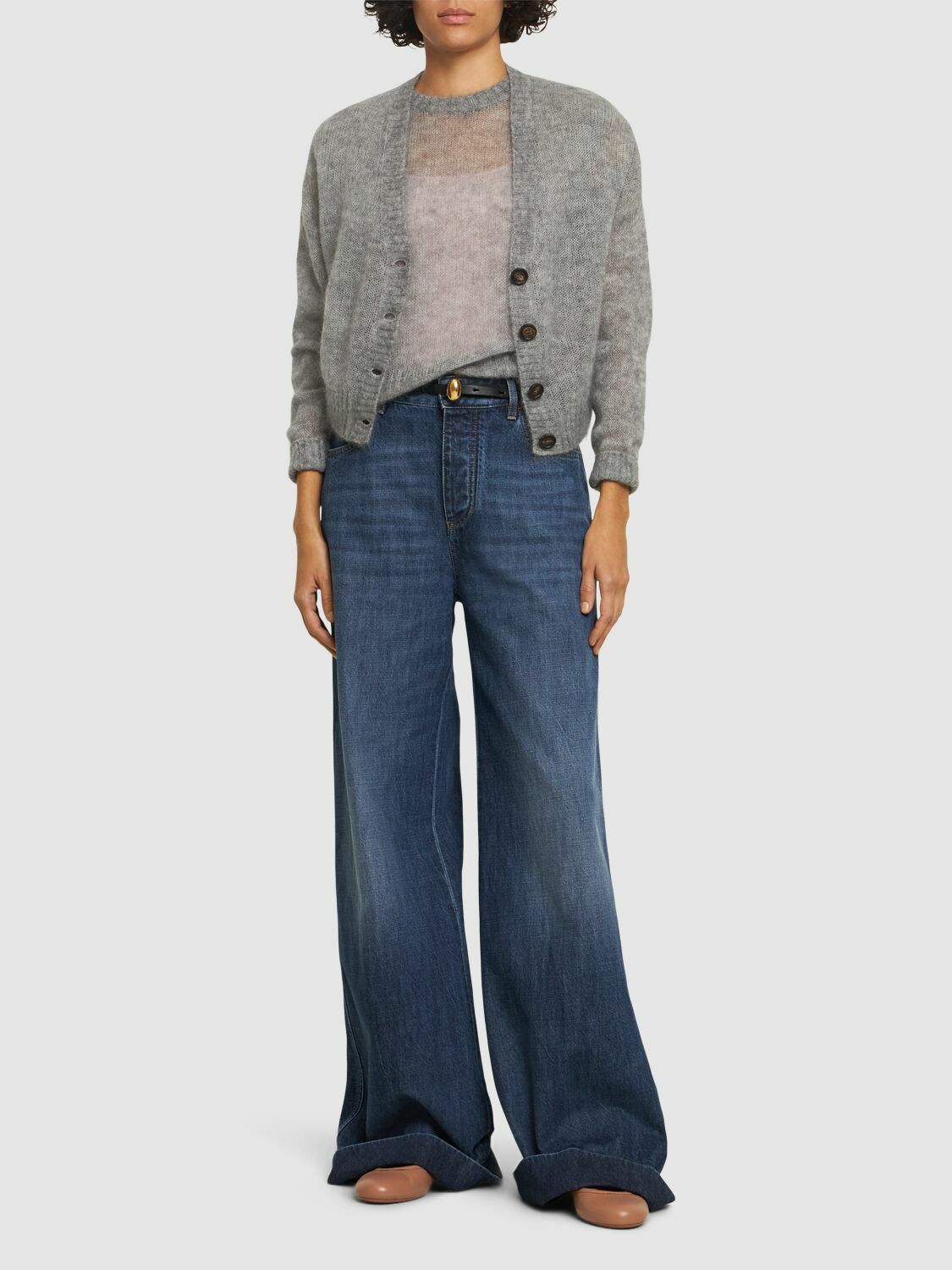 Cardigan Luxueux En Laine Et Mohair Brunello Cucinelli - Maille Lourde - Tailles L à 3XL - Neuf Sans étiquettes