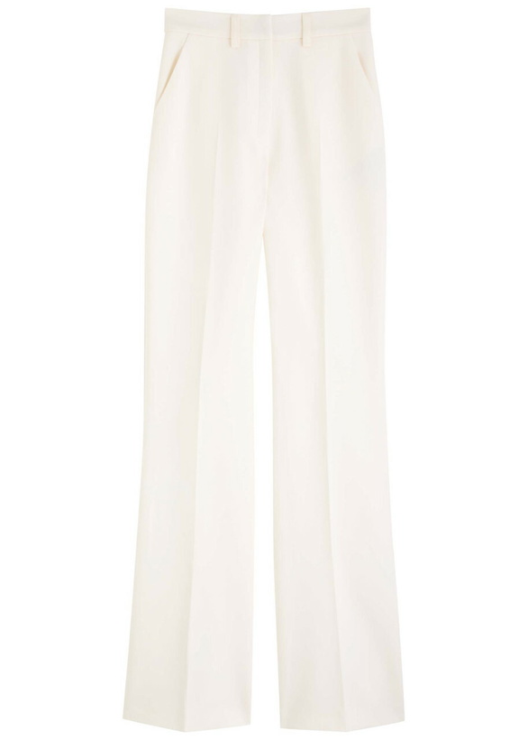 Photo: David Koma Flared Straight-leg Stretch-wool Trousers Off White