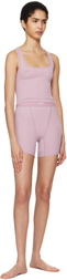 SKIMS Purple Cotton Rib Boxer Shorts