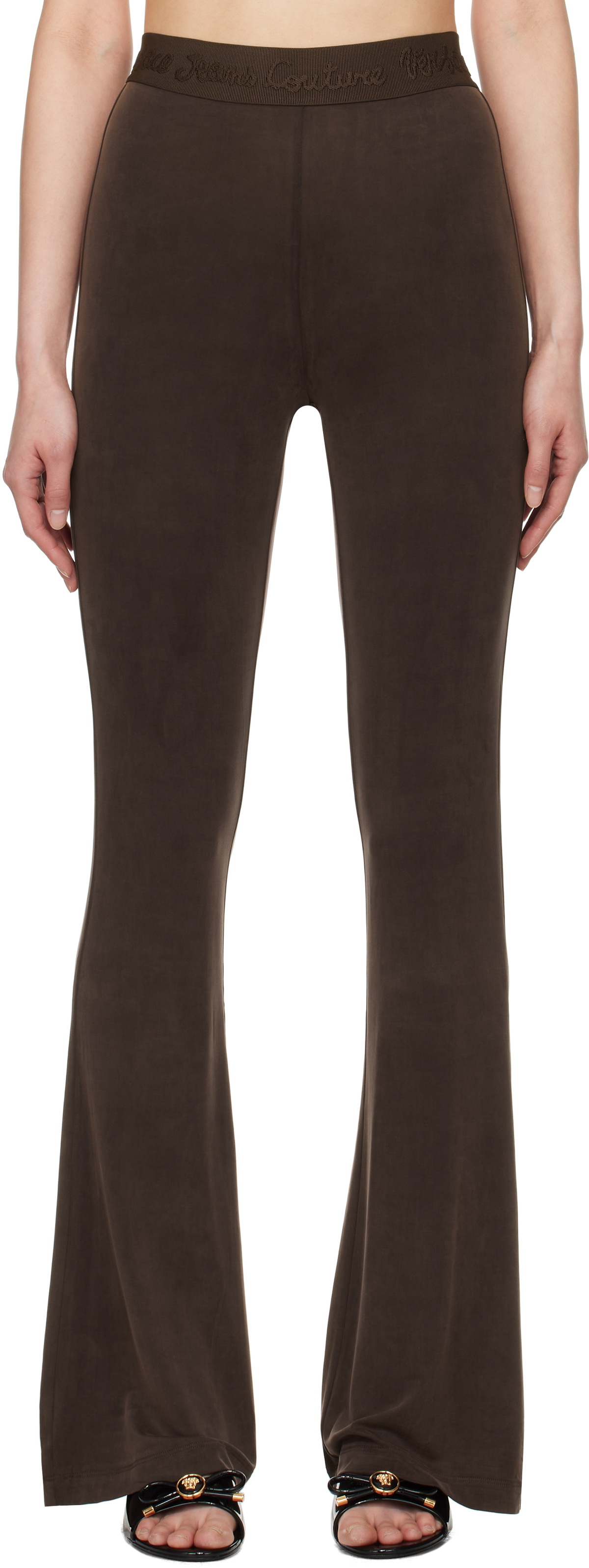 Versace Jeans Couture Brown Flared Leggings