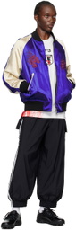 Y-3 Blue & Black JFA Edition Souvenir Reversible Bomber Jacket