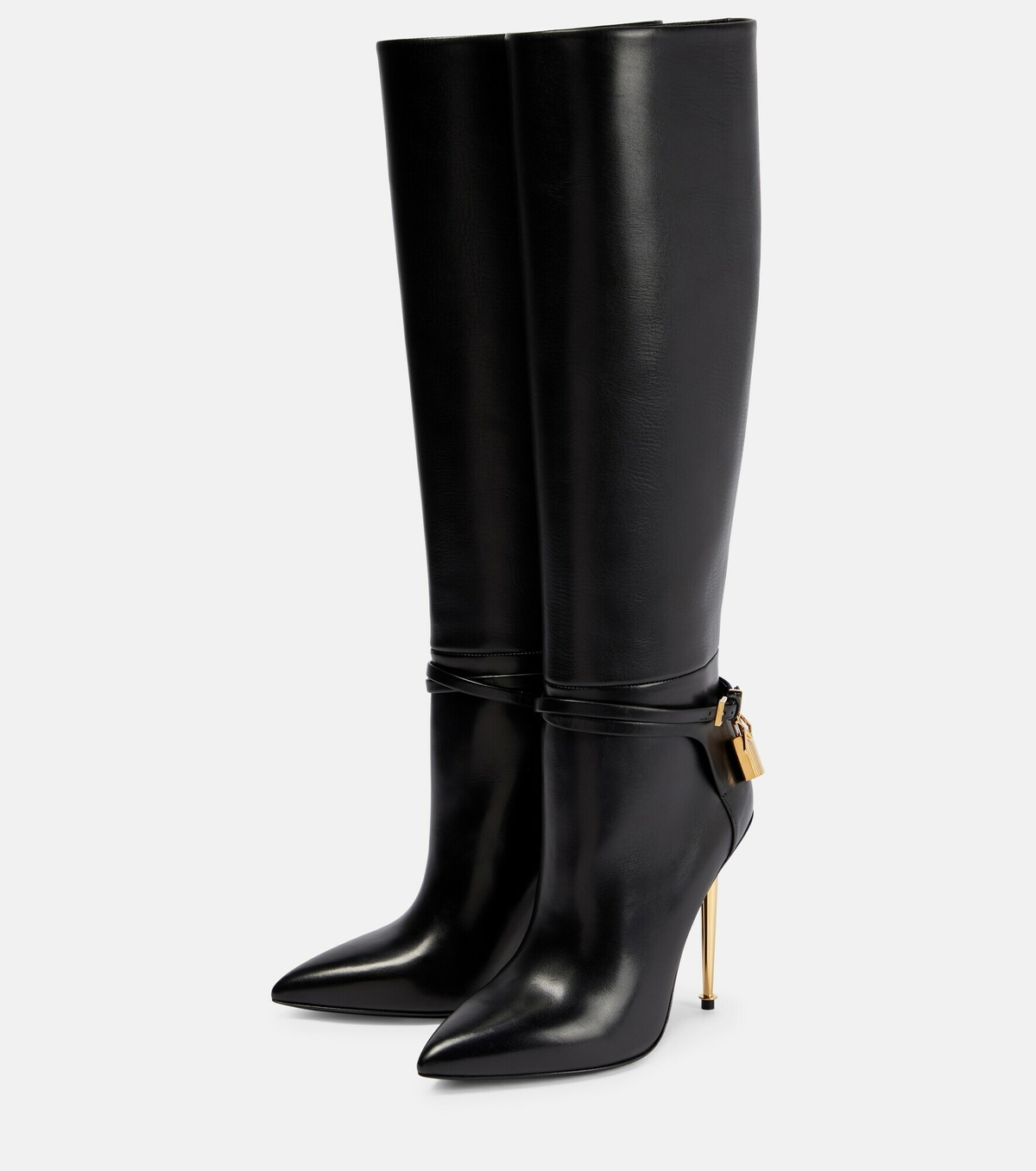 Tom Ford - Padlock 105 leather knee-high boots