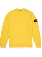 Stone Island - Logo-Appliquéd Cotton-Jersey Sweatshirt - Yellow
