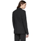 Dries Van Noten Black Pinstripe Double-Breasted Blazer