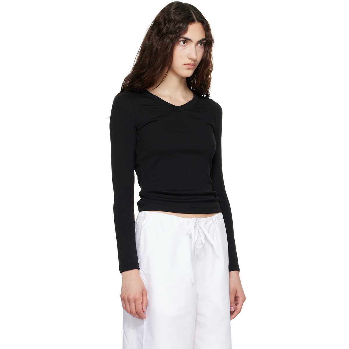 FLORE FLORE Black Jill Longsleeve T-shirt