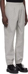 Givenchy Black & White Monogram 72 Jacquard Sweatpants
